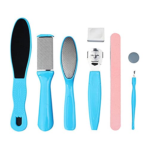 かかと 角質取り 8個フットファイル フットケア プロ用ステンレススチール 角質リムーバー フットケアツール 携帯 乾湿足用