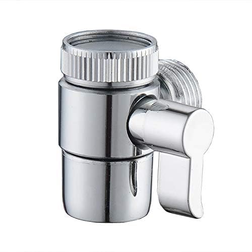 3 Wege Umschaltventil 1/2 Zoll mit M22 X M24,3 Wege Wasserhähn Umschaltventil Poliert T Adapter Dusche,304 Edelstahl Wasserhahn Umsteller,für Küchenspüle und Bad Waschbecken