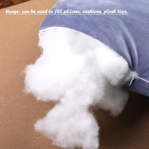 Image of LOKUNN Pillow, 300g /10.6oz Polyester Fiber Fill, Soft Fluffy Stuffing for Stuffed Animals /DIY Crafts, High Resilience, Round, White, 10.6 Ounce (Pack of 1)