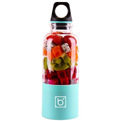 Tragbarer Entsafter Mini Standmixer Elektrische Saftpresse PersöNlicher Blender Wiederaufladbarer Mixer Mit USB 500ml 4 Edelstahl-Klingen FüR