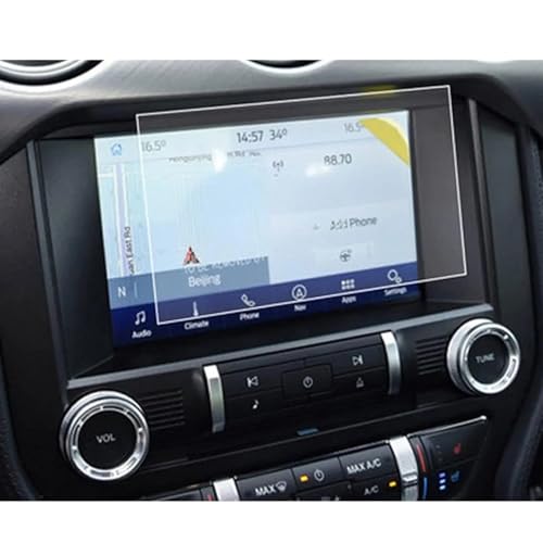 Verre trempé pour Mustang 2017-2020 film protecteur d'écran navigation GPS LCD résistant