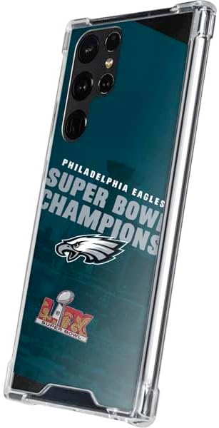 Skinit Clear Phone Case Compatible with Galaxy S22 Ultra - Officially Licensed NFL Philadelphia Eagles Super Bowl LIX Champions Design