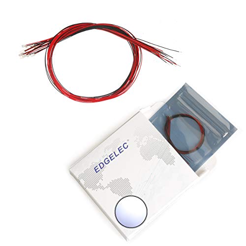 EDGELEC 20pcs Prewired 0603 White SMD LED Light Emitting Diode DC 3V Micro Litz Length 7.8in. (20cm) Soldered Mini LED Lights for DIY Manual Model Toy Decoration