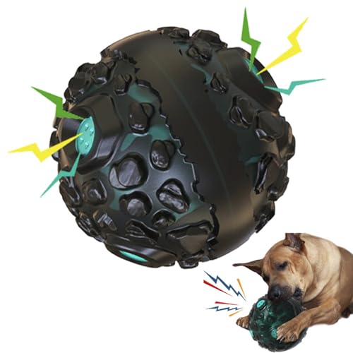MECODO Dog Chew Toy for Aggressive Chewers, Interactive Dog Toys, Fun Squeaky Pet Toy Balls, Doggie Cat Chew Toys, Squeaky Durable Chew Balls, Dog Toys to Keep Them Busy