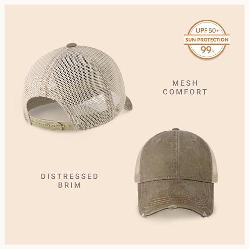 Image of ChoKoLids Vintage Distressed Trucker Hat Adjustable Back Unisex Headwear
