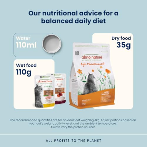 Almo Nature Holistic Maintenance Trockenfutter für Katzen mit frischem Huhn 2Kg