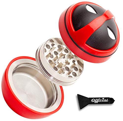 Deadpool Herb Grinder With BONUS Scraper - Marvel Gifts, Deadpool Gifts - Cool Grinders For Herb - 3 Piece Grinder, 2.2 inches by Nestpark - Thumbnail 6