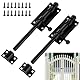 ZOFUN 2 Stück Schwarzer Türriegel aus Edelstahl, Bolzenriegel Riegelschloss Schlossriegel Torriegel Abschließbar 200mm Riegel für Türen, Schiebetore, Badezimmer & Schuppen