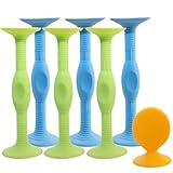 JokZan Silicone Sucker Darts Throwing Game Set, Safe Indoor Outdoor Suction Cup Toy for Kids and Family (Large Size 7 Pcs, Stick Easily)