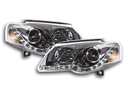 Feux phares Daylight led DRL pour Passat 3C 05-10 finition chrome