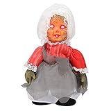 mumisuto Muñeca encantada con Sonido, muñeca Espeluznante de Halloween(White Hair)...