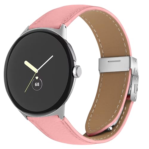 AsohsEN ���U�[�o���h Google Pixel Watch 3 41mm�Ή� �V���o�[ �܂肽���ݎ��o�b�N�� �X�|�[�c���X�g�o���h �����p�X�g���b�v Google Pixel Watch 2 ���f�B�[�X �����Y, One Size, ���U�[, �W�F