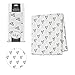lulujo Baby Bamboo Muslin Swaddling Blanket, Hearts