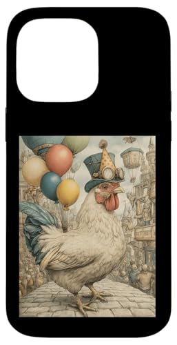 Chicken Steampunk Print Birthday Party Balloons & Party Hat �X�}�z�P�[�X iPhone 14 Pro Max �p