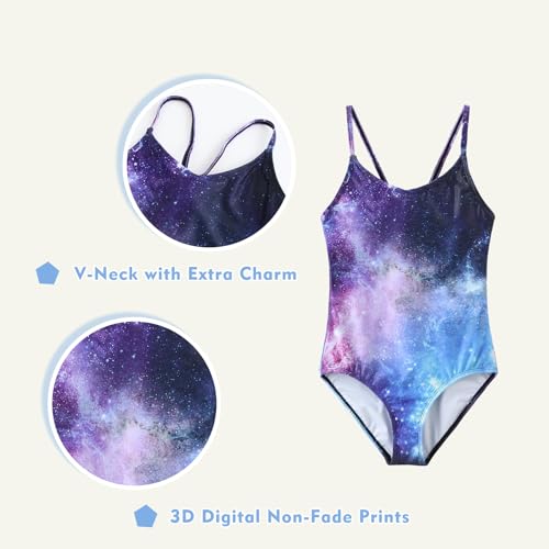 Image of Girls One Piece Swimsuits Hawaiian Ruffle Swimwear Kids Summer Bathing Suit 3-14 Years