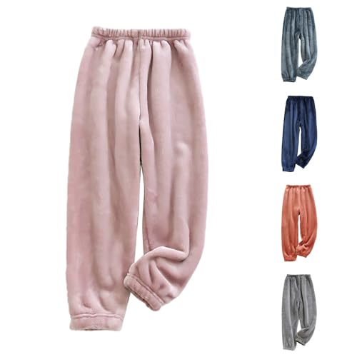Girls Boys Fleece 𝐏𝐚𝐣𝐚𝐦𝐚 Pants Kids Soft Flannel Lounge Pants Fuzzy Bottoms Casual Winter Warm Long Trousers3