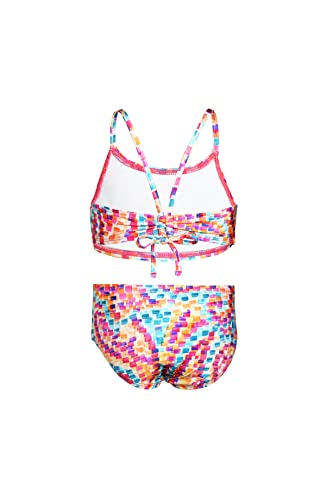 La Blanca Girls' Standard High Neck Top and Hipster Bottom Swimsuit Set2
