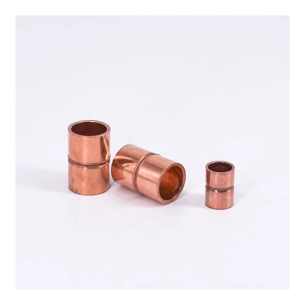 AARTERZZA 15mm Inner Diameter Copper End Feed Straight Equal Coupling Plumbing Fitting Scoket Weld Water Gas Oil 1.5mm Thickness