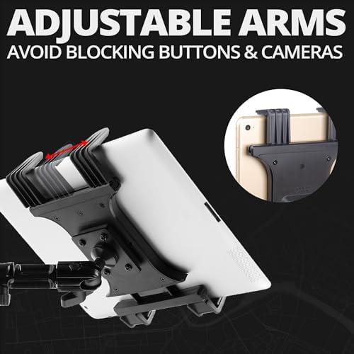 Industrial Metal Drill Base Tablet Mount - by TACKFORM [Enduro Series] - iPad Holder for Wall or Truck. Works with Most Devices Including IPad Mini, IPad Pro 12.9, Galaxy S, Surface Pro & NES Switch