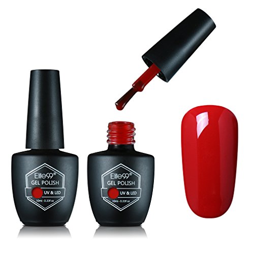 Elite99 UV LED Soak off Nail Gel Polish Long Lasting Shiny Color Gel Manicure Pedicure Nail Polish Nail Varnish 10ml Red Roses