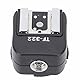 Blitzschuh-Montageadapter, TF-322 TTL-Blitz-Blitzschuh-Ersatzkamerazubehör mit PC-Synchronisationsanschluss für SB900 SB27 SB80DX SB50DX SB800 SB600 SB30 SB29 29s SB28 28DX