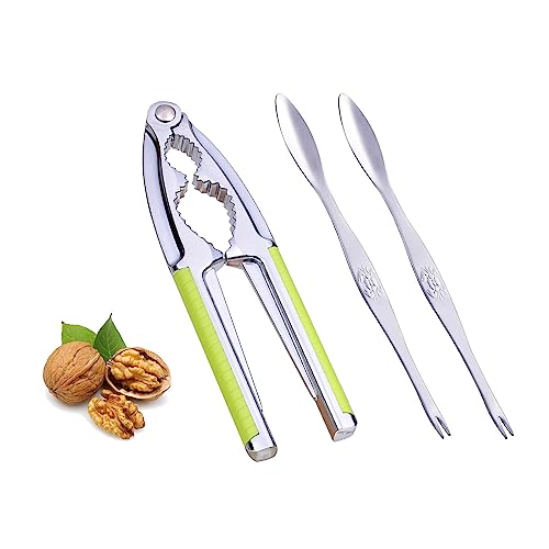 Comparison: Best Nut Cracker Tool 8 Nut Cracker, Nutcracker, Seafood Tools, Walnut Cracker for All Nuts, Heavy Duty Shell Cracker with 2 PCS Forks/Picks, Lobster Crab Crackers with Non-slip Handle
