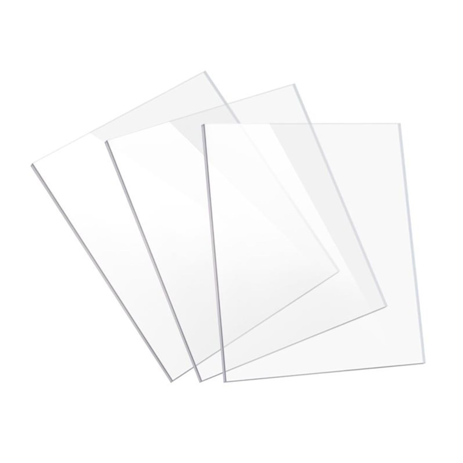 WOFDALY Clear Acrylic Sheet 1.5mm Panel Plastic Board for Retail Display Sign Holder Menu Board Protection Cover Office Craft Laser Cut Projects,100mmx150mmx1.5mm(10pcs)
