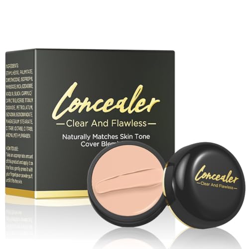 NHPY Corrector Impermeable, Precorrector Ojeras, Cobertura Completa, Duradera, Corrección De Corrector Para Tatuajes Cicatrices De Acné Círculos Oscuros, Base De Acabado Natural (Piel Natural)