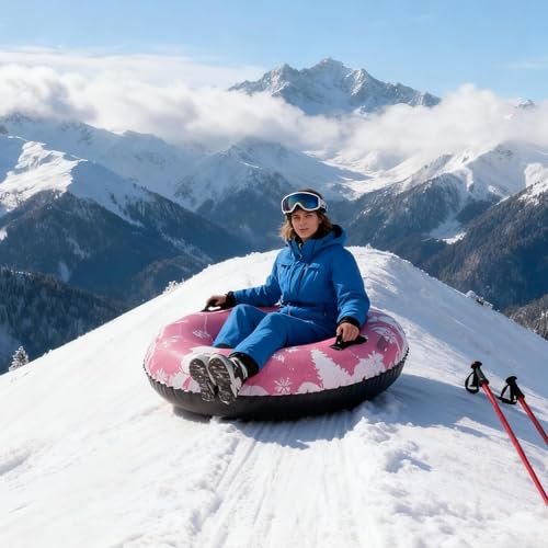 Snow tube enfants pour s'amuser dans le jardin et sur les collines enneigées en hiver - 2