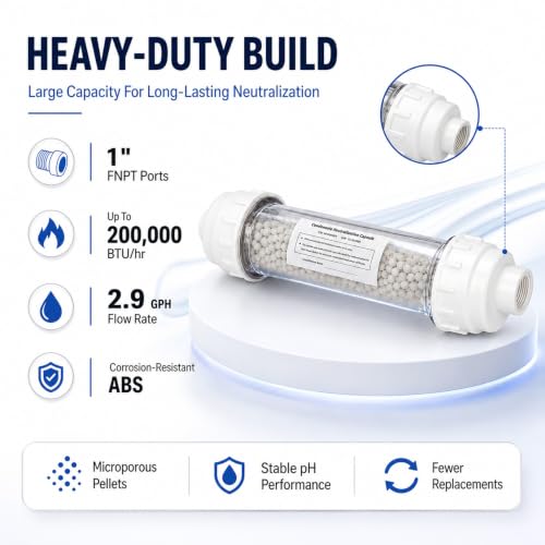 Condensate Neutralizer Kit, Compatible with Rinnai Tankless Water Heater, Replacement for Rinnai 804000074, for pH Neutralization, COD Reduction & Water Heater Efficiencyr, Acid Condensate Neutralizer by Anrain - Used condition - Image 6