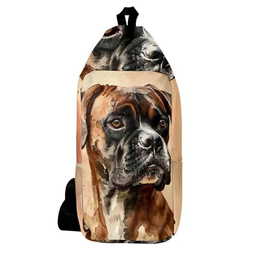 Sac à dos à bandoulière marron Boxer résistant pour sécuriser vos effets personnels