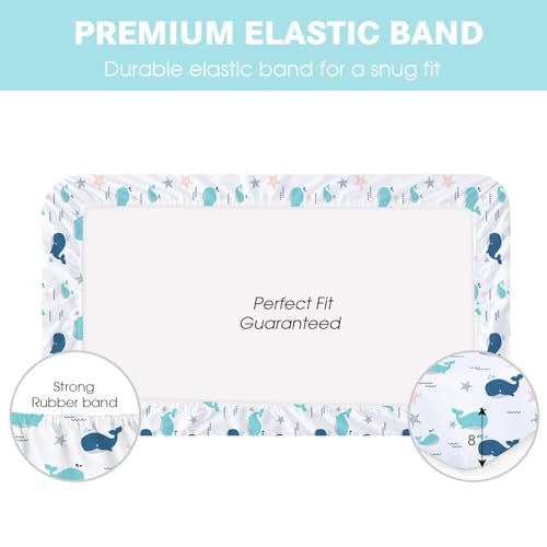 Image of Little Grape Land 4 Pack Baby Crib Sheets for Standard Crib Mattress,52x28