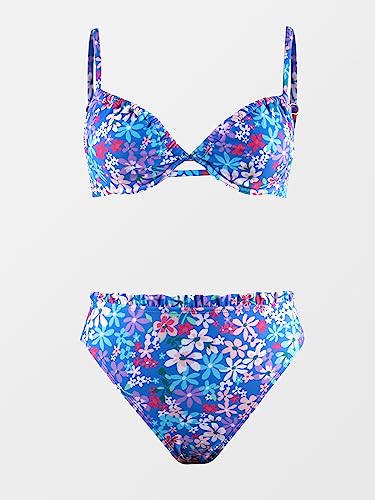 Image of CUPSHE Women Swimsuit Bikini Set High Waisted Two Piece Bathing Suit