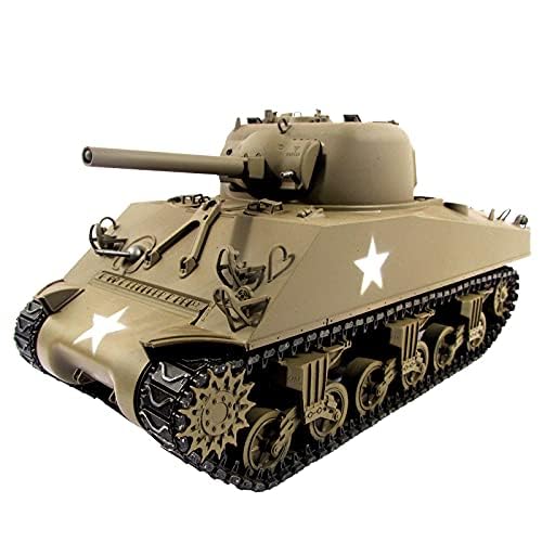 Mato RC Tank 100% Metal 1/16 Army Green M4A3 Sherman Ver Barrel Recoil Infrared Combat RTR 1230 Tank Model