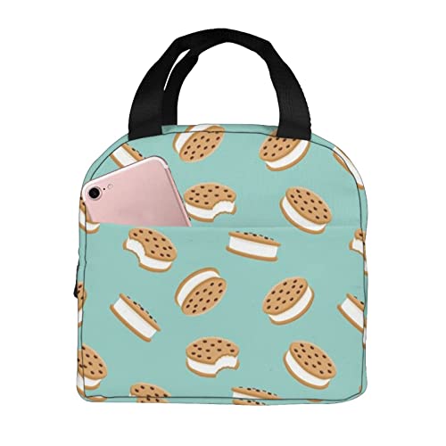 Novità al sacco per il pranzo al sacco con biscotti e gelato, simpatico contenitore per il pranzo riutilizzabile, borsa termica termica, contenitore multifunzionale per il pranzo scolastico per ragazz