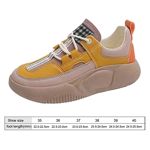 Image of Club Bollywood Womens Casual Shoes Slip On Sports Shoes Comfortable Outdoor Walking Shoes 38 Yellow|Clothing Shoes & Accessories | Womens Shoes |Flats & Oxfords|1 Womens Shoes