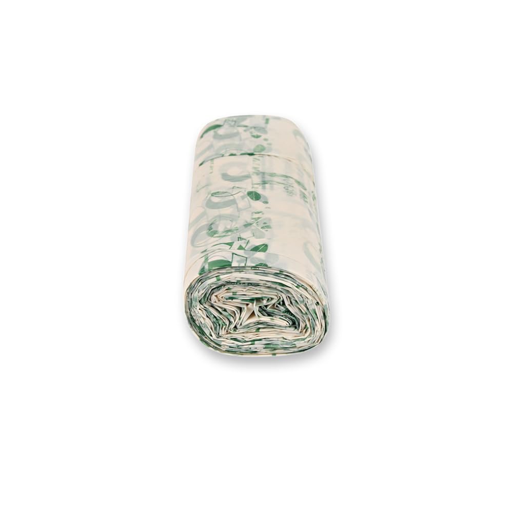 360 Stück, Biomüllbeutel, FRANZ MENSCH, 44x41cm, hellgrün, Maisstärke, 17my | NATUREStar, 15 Liter Volumen, mit Griff, Biomüllsäcke für Biomülltonne, Einmaltüten, Einmalsäcke, Rollenware