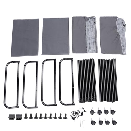 Contenitore portaoggetti sotto il letto, Cassetto sotto il letto scorrevole con 4 ruote, Organizzatore in acciaio al carbonio e tessuto Oxford di grande capacità, Spaziosa borsa (Motivo a strisce)