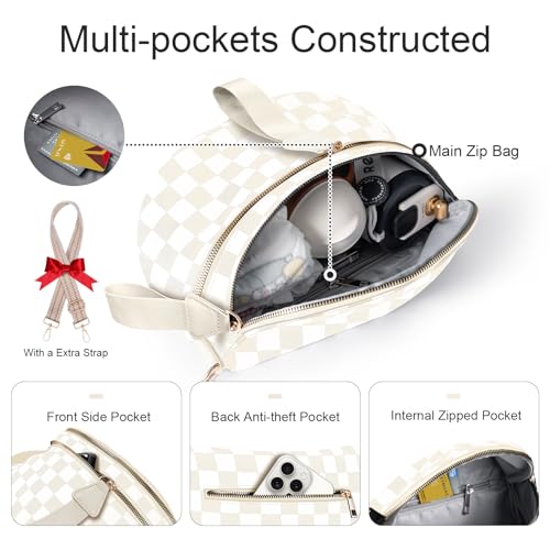 Bum Bags for Women Checkered