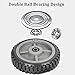 uyoyous 8 Inch Solid Caster Wheels Set of 4, Heavy Duty Non-Slip Swivel Castors with Brake, 1760 lbs Industrial Plate Casters for Trolley Workbench (2 Swivel & 2 Fixed)