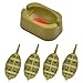 JSHANMEI Inline Method Feeder and Quick Release Mould Set for Carp Fishing (Set (15g,20g,25g,35g))