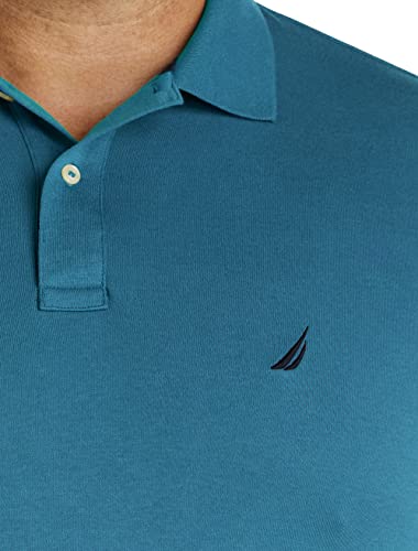 Image of Nautica Men's Classic Fit Short Sleeve Dual Tipped Collar Polo Shirt