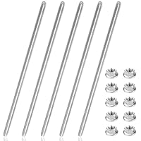 Gewindestangen M8 X 30cm Gewindestange Edelstahl 5er Volle Gewindestab mit 10 Flanschmuttern für Die Maschinen und Möbelherstellung (M8*30CM)