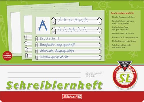 Brunnen 1044040 Schreiblernheft SL (A4, quer, Lineatur SL, 16 Blatt)