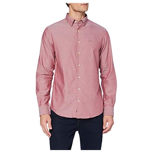 GANT Herr Tp Oxford Plain Reg Hbd skjorta, mahogny röd, S