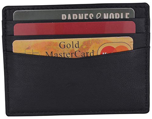 Men's RFID Blocking Slim Thin Soft Genuine Leather Credit Card Case Holder Wallet4