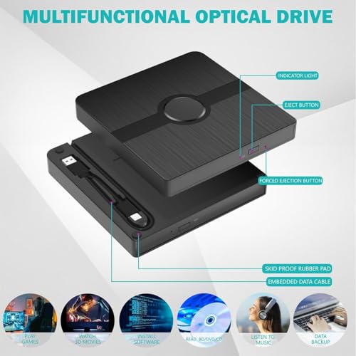 Lecteur Blu Ray Externe avec capacité de lecture et écriture pour disques - 6