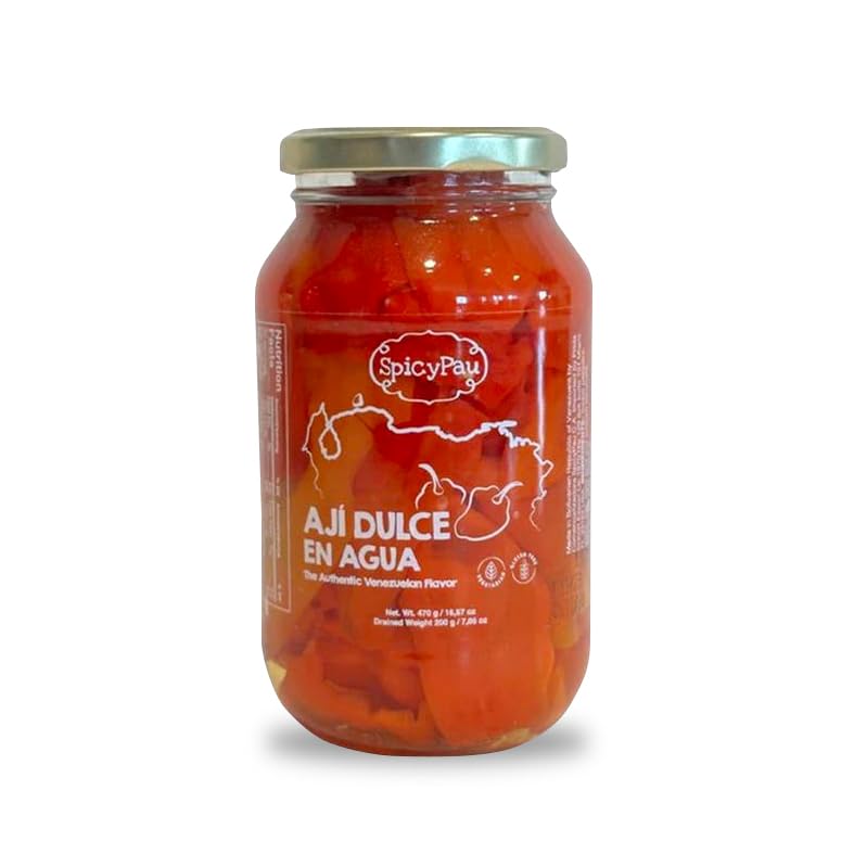 Miniatura 6 de Aji Dulce Venezolano En Agua Hecho en Venenzuela Picante Pau Vegano Sin Gluten 16.58 oz El Auténtico Sabor Venezolano