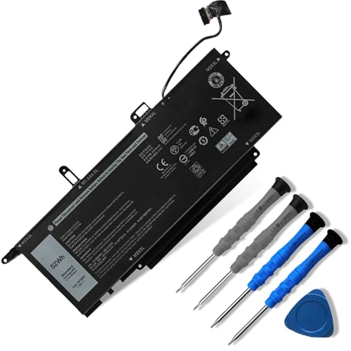 Image of 52Wh NF2MW Laptop Battery Replacement for Dell Latitude 7400 2-in-1 Latitude 14 9410 2-in-1 Series 085XM8 08W3YY C76H7 0C76H7 7146W G8F6M 0G8F6M 02K0CK DJ5GG P110G P110G001 7.6V 6500mAh