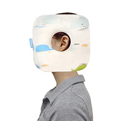 Mistuki Ear Piercing Pillow for Side Sleepers Cnh Donut with Hole Medical Round Cushion Protector for Ear Pressure Sores Pain Splint Relief Sleeping Guard